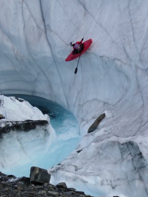 Kayaking a glacier